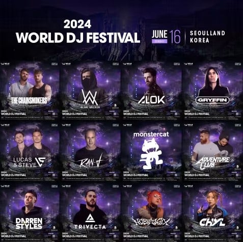 20 amusing activities for Seoul in Summer 2024 29 2024 World DJ Festival in Korea Lineup of artist Poster