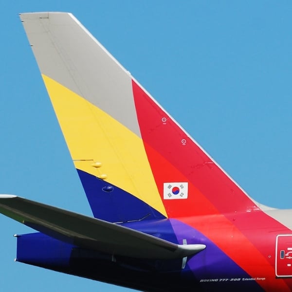 Flying To Korea: How To Get Cheap Flights To Korea In 2024 11 Asiana Airlines Tail Section With Logo