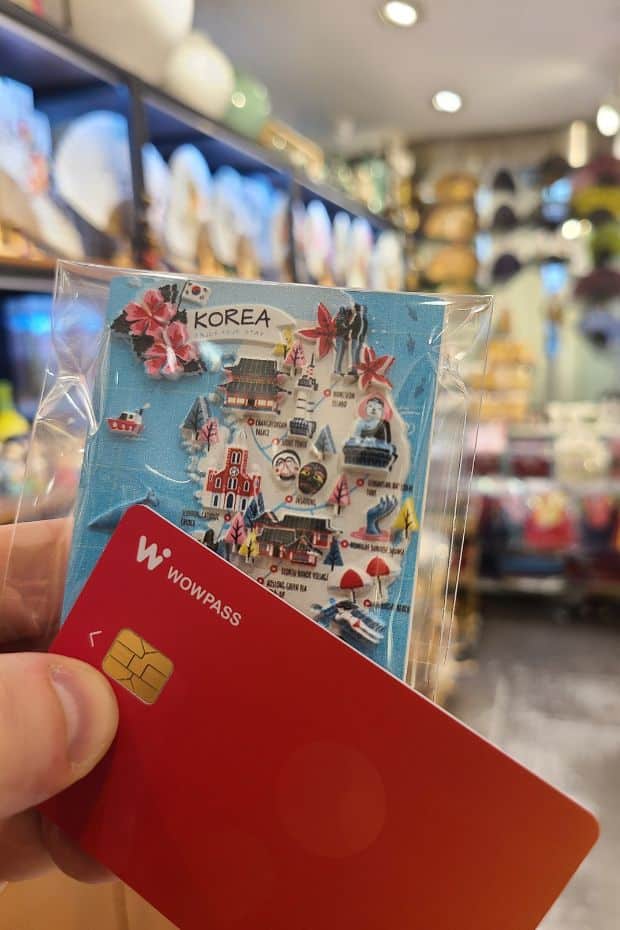 WOWPASS Korea Review: How To Use WOWPASS With T-Money 2024 58 Buying a magnet with WOWPASS in Seoul