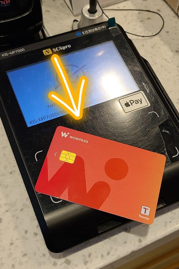WOWPASS Korea Review: How To Use WOWPASS With T-Money 2024 55 Card reader used to recharge WOWPASS T-Money Balance