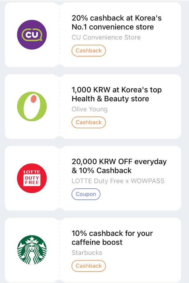 WOWPASS Korea Review: How To Use WOWPASS With T-Money 2024 64 Cashback locations for the WOWPASS