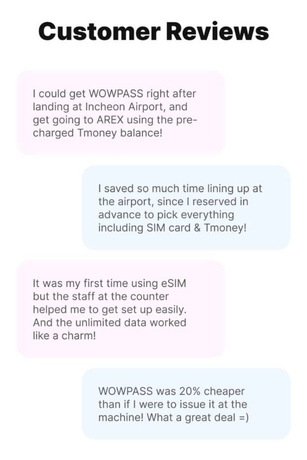 WOWPASS Korea Review: How To Use WOWPASS With T-Money 2024 27 Customer Reviews Of WOWPASS Airport Package