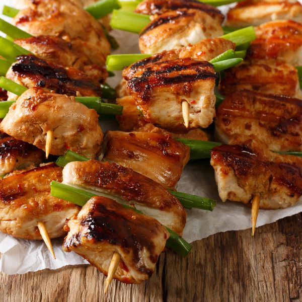 Dak-kkochi Korean chicken skewers Dak-kkochi Korean chicken skewers