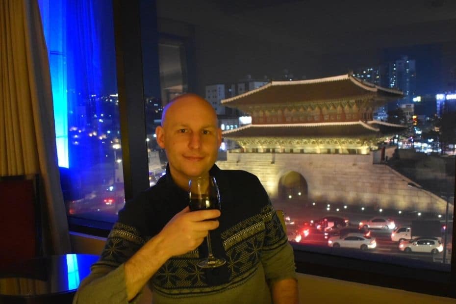 JW Marriott Dongdaemun Square Seoul Hotel Review 2024 5 Drinking wine at the JW Marriott Dongdaemun Square Seoul Hotel