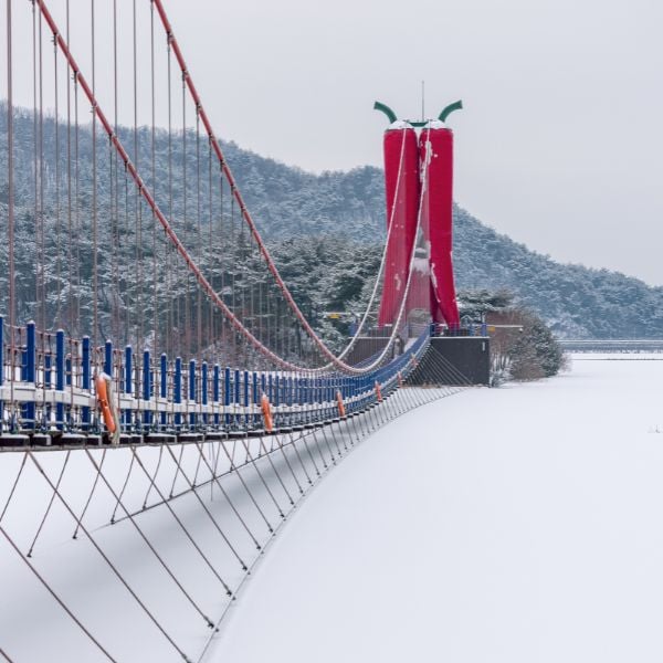 Is The Chilgapsan Ice Fountain Festival 2024 Worth Visiting? 16 Frozen lake and chili pepper bridge in Korea