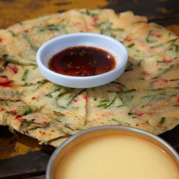 Gamjajeon and makgeolli Gamjajeon and makgeolli