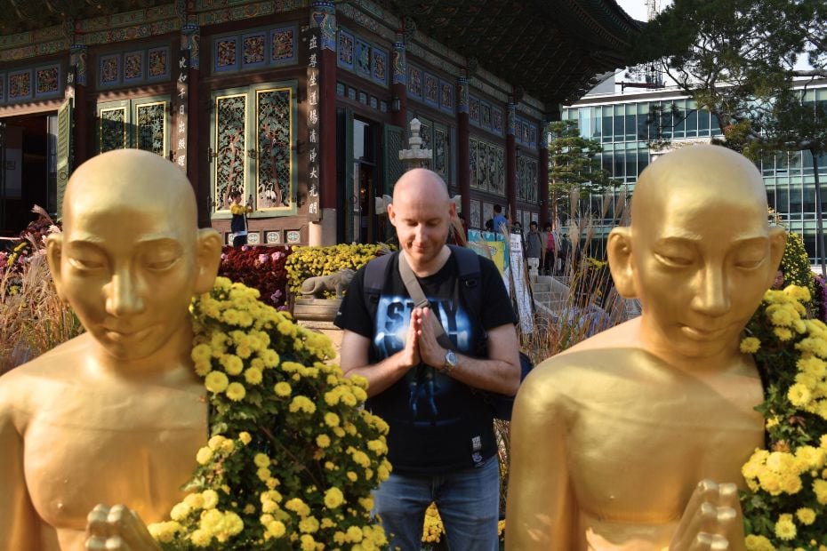 Do A Temple Stay In Korea For An Amazing Experience In 2024 23 Golden Buddhist monks at Jogyesa Temple Seoul