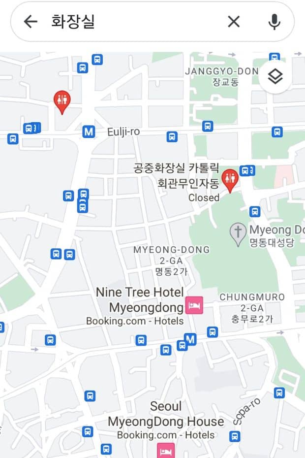 Korean Public Toilets: What Are Restrooms In Korea Like? 15 Google Maps search for toilets in Seoul