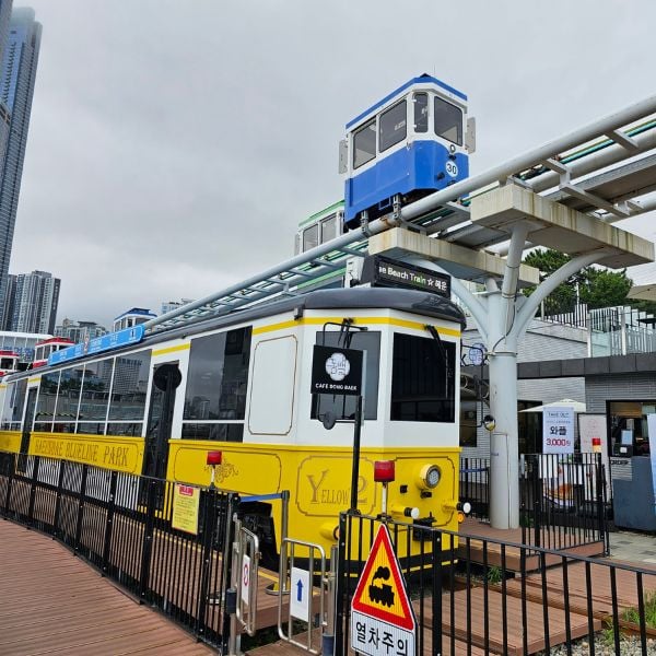 Haeundae Beach Train Rainy Day Haeundae Beach Train Rainy Day