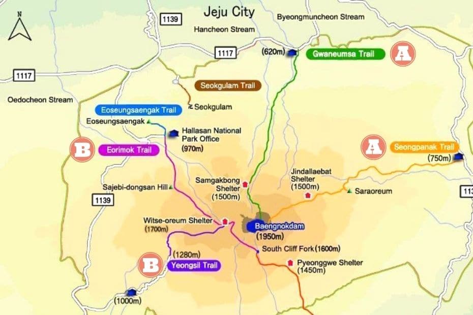 How To Hike Hallasan In Winter: Jeju Island Snow Hiking 2024 8 Hiking trails in Hallasan National Park, Jeju Island