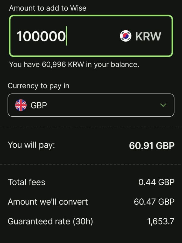How To Use The Wise Card In Korea For Travel Money And Cash 7 How to add money to a Wise card