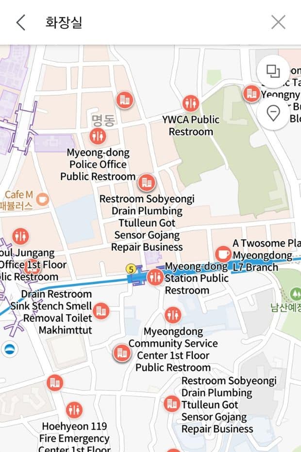 Korean Public Toilets: What Are Restrooms In Korea Like? 13 How To Use Naver Maps To Find A Toilet In Korea
