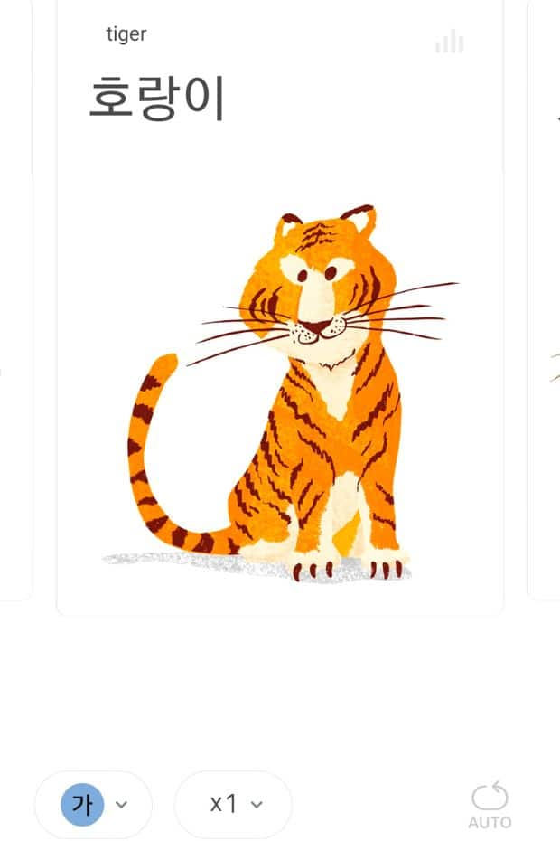 How To Use The Papago App To Translate Korean To English 28 Korean Flashcard For Tiger In The Papago App