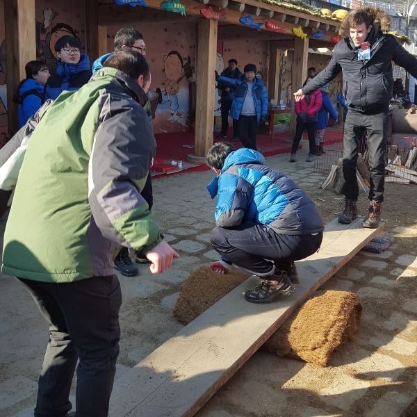 Hwacheon Sancheoneo Ice Festival 2024: Korean Ice Fishing Fun 14 Korean seesaw at the Winter Culture Village