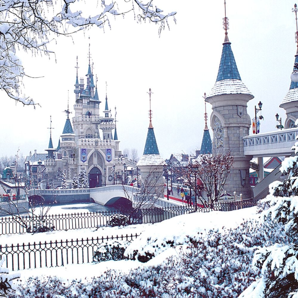 Where Does It Snow In Korea? Snow In Seoul And Korea 2024 11 Lotte World Magic Island In Snow
