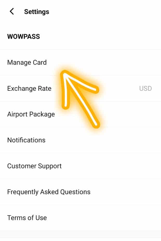 WOWPASS Korea Review: How To Use WOWPASS With T-Money 2024 68 Managing Card in WOWPASS App