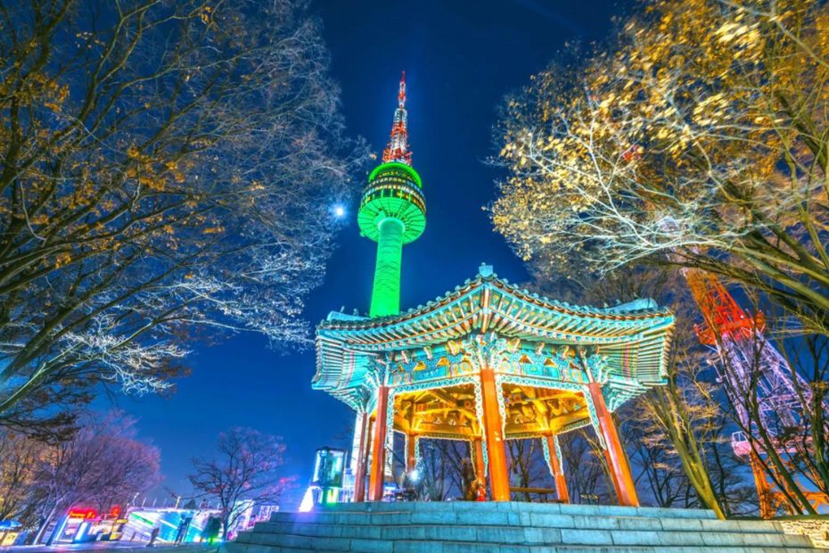 Complete South Korea Travel Guide 2024: Korean Travel Tips 109 N Seoul Tower In Seoul At Night