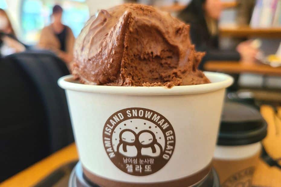How To Get From Seoul To Nami Island By Car, Train, Tour 2024 29 Nami Island Snowman Gelato