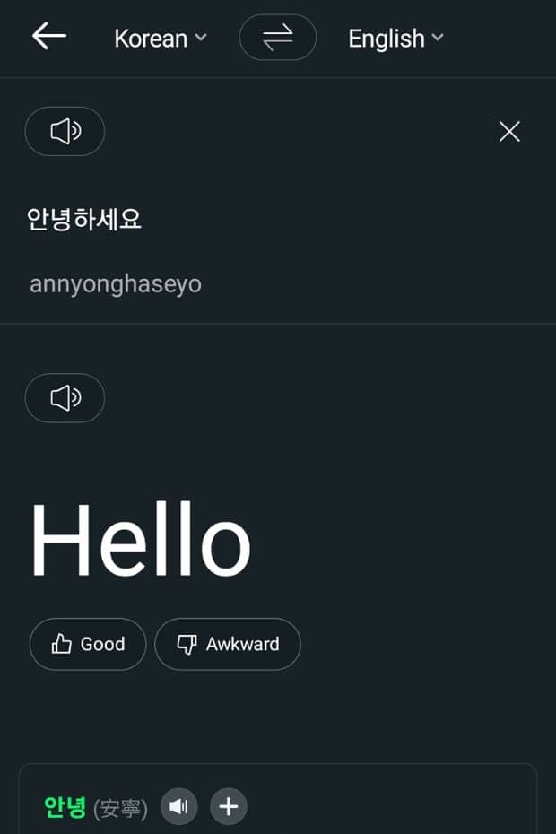 How To Use The Papago App To Translate Korean To English 9 Papago Translation from Korean into English