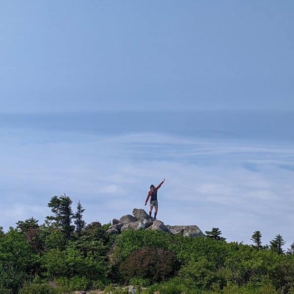 Person enjoying views of Seoraksan National Park Person enjoying views of Seoraksan National Park