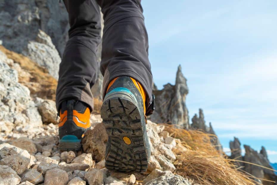 How To Hike Bukhansan Baegundae Peak: Seoul's Best Hike 2024 53 Person wearing hiking boots while hiking in Korea
