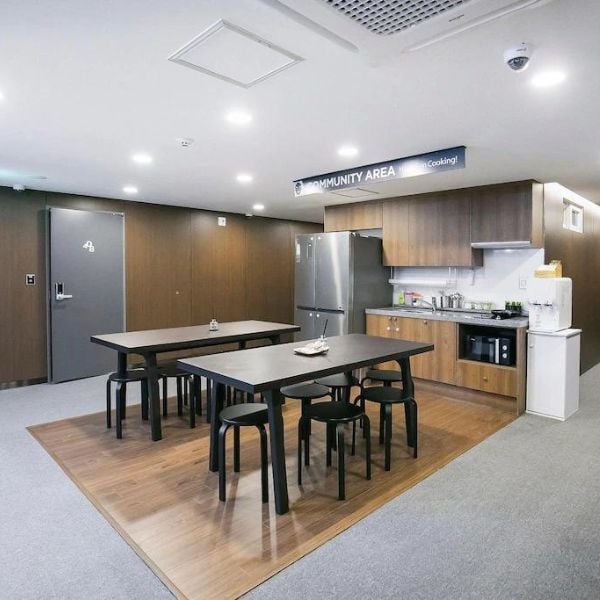 Best Hotels In Myeongdong: Where To Stay & 2024 Travel Guide 19 Philstay Myeongdong Station Hotel Seoul Kitchen