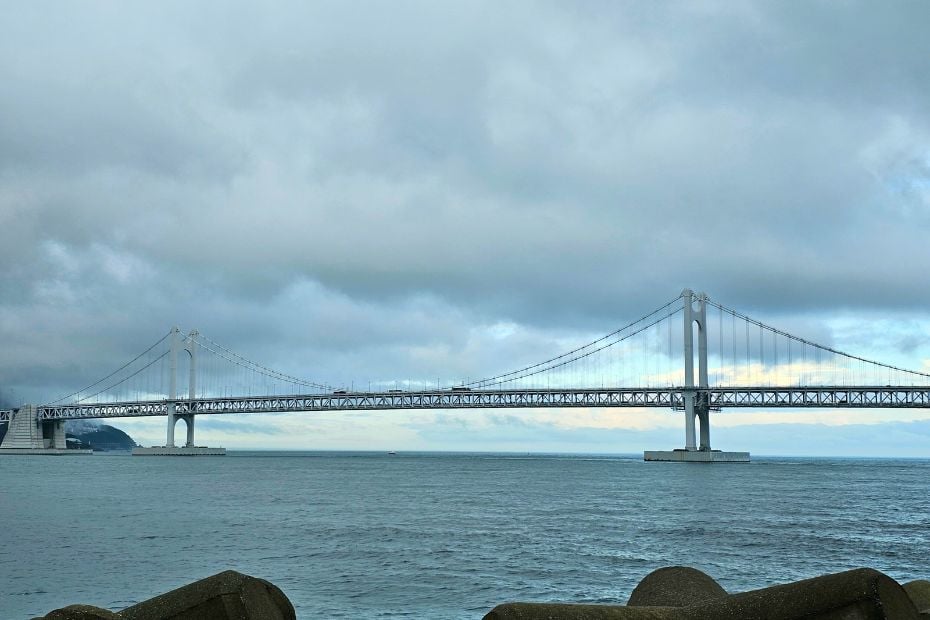 Rainy Day In Busan: 40 Fun Indoor Activities In Busan 2024 4 Rainy Day in Busan Gwangalli Bridge With Clouds