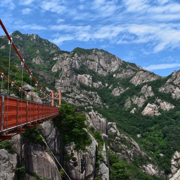 10 Best National Parks In Korea To Visit For Beautiful Views 8 Red bridge in one of Korea's national parks