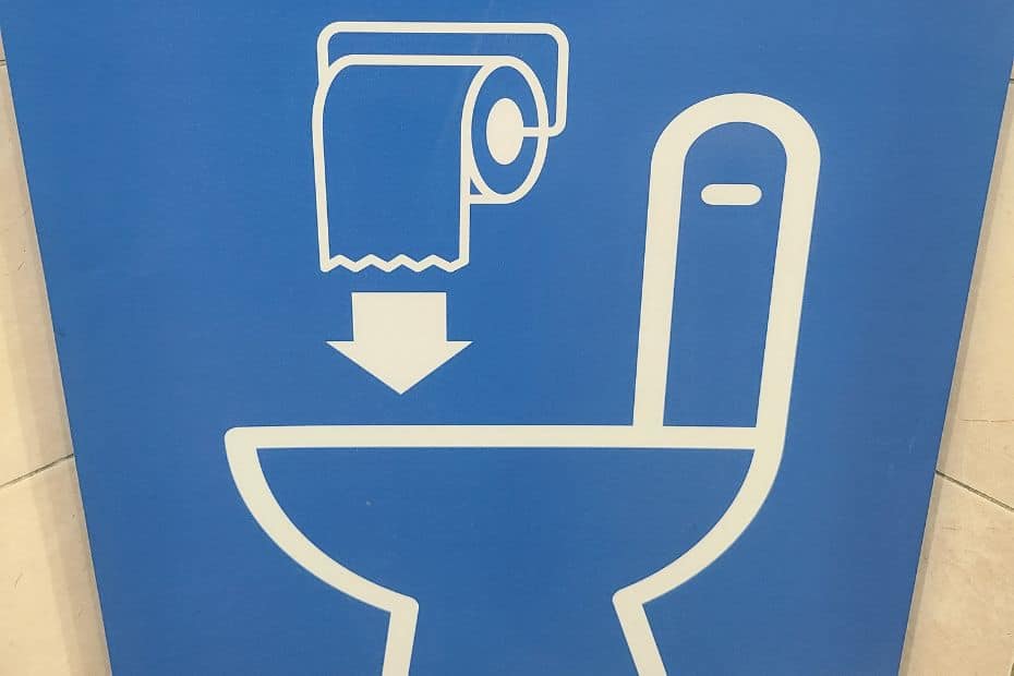Move to Korea To Teach English: 8 Tips To Help You Settle Into Korea 10 Sign showing where to put toilet paper in Korea