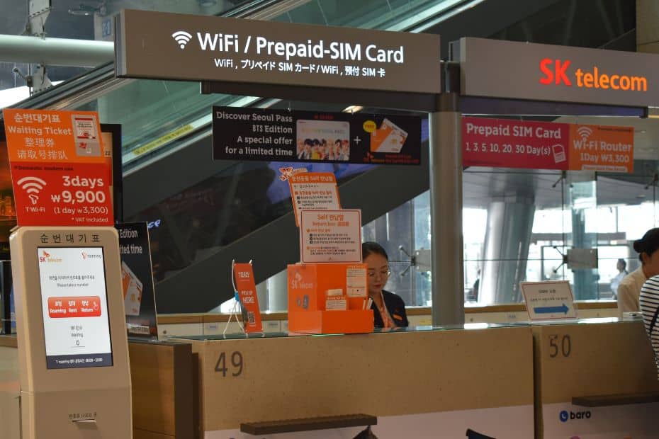 Complete South Korea Travel Guide 2024: Korean Travel Tips 51 Sim card and wifi routers at Incheon Airport Korea