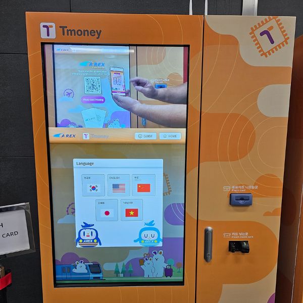 Korea's T-Money Card: The Ultimate Guide 2024 14 T-Money Vending Machine At Airport Express Station