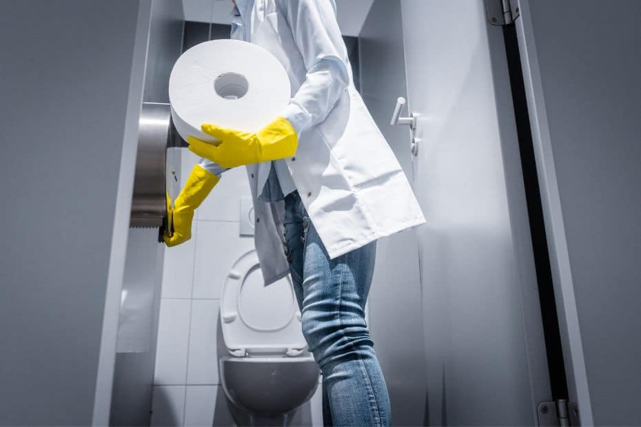 Korean Public Toilets: What Are Restrooms In Korea Like? 29 Toilet Paper Being Changed In A Public Toilet