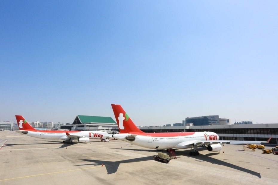 Flying To Korea: How To Get Cheap Flights To Korea In 2024 12 T'Way Air Planes At Korean Airport