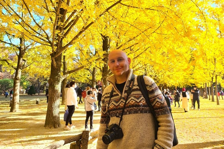 Expat Life In Korea: A Guide To Living In Korea As An Expat 11 Joel at Nami Island, Korea - enjoying expat life in Korea