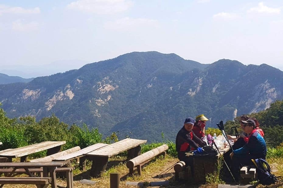 How To Go Hiking In Korea: Top Korean Hiking Tips 2024 11 Rest station on a mountain in Korea