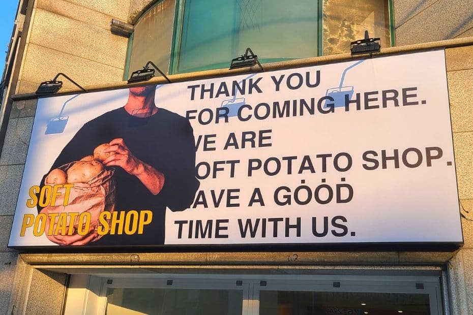 70 Funny Korean Signs, Images, And Konglish Fails 2024 58 Soft Potato Shop in Korea