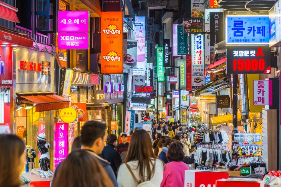 Best Hotels In Myeongdong: Where To Stay & 2024 Travel Guide 5 Various shops and hotels in Myeongdong Seoul