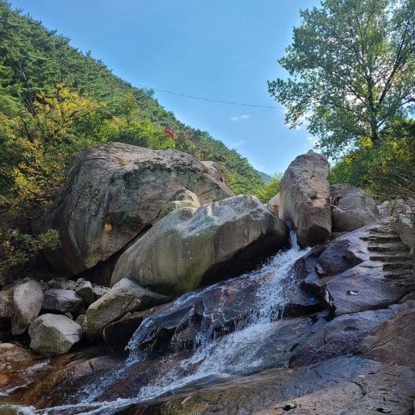 How To Hike Bukhansan Baegundae Peak: Seoul's Best Hike 2024 5 Waterfall and slopes in Bukhansan National Park