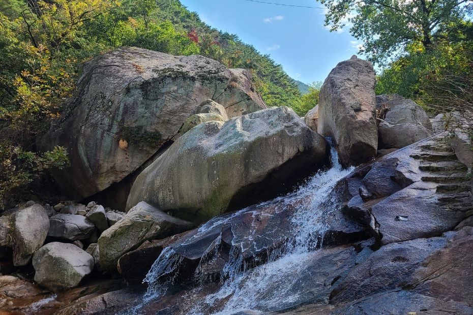 How To Hike Bukhansan Baegundae Peak: Seoul's Best Hike 2024 31 Waterfall on the hike to Baegundae Peak In Bukhansan