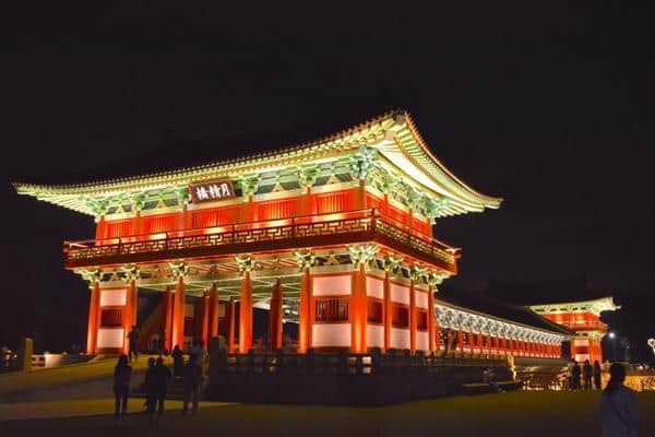 Where To See Cherry Blossoms In Korea 2024: Seoul And Beyond 27 Woljeonggyo Bridge at night in Gyeongju Korea