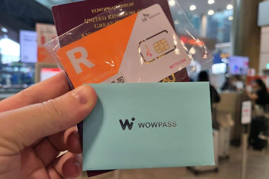 WOWPASS Korea Review: How To Use WOWPASS With T-Money 2024 36 WOWPASS Airport Package with sim card