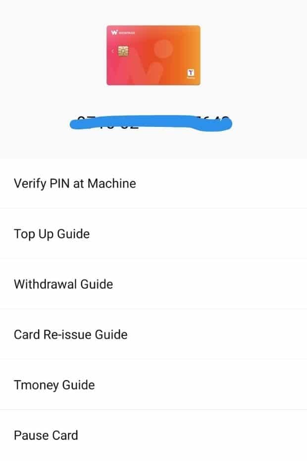 WOWPASS Korea Review: How To Use WOWPASS With T-Money 2024 75 WOWPASS App Manage Screen