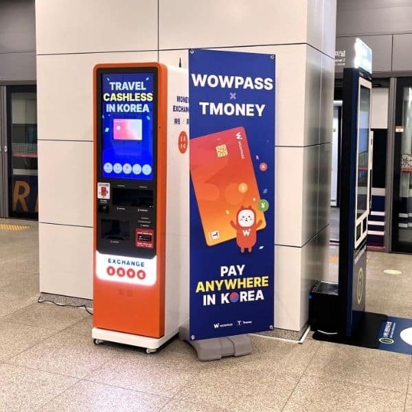 Complete South Korea Travel Guide 2024: Korean Travel Tips 39 WOWPASS Money Exchange Machine In Seoul