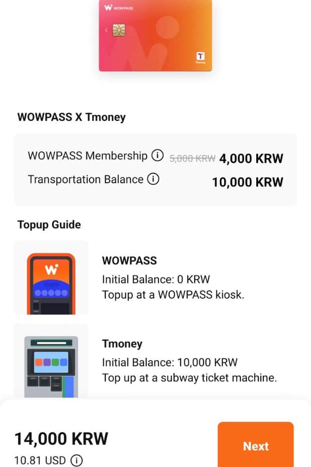 WOWPASS Korea Review: How To Use WOWPASS With T-Money 2024 29 WOWPASS X T-MONEY