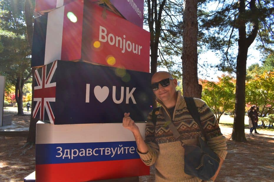 How To Get From Seoul To Nami Island By Car, Train, Tour 2024 25 Man With Sign On Nami Island